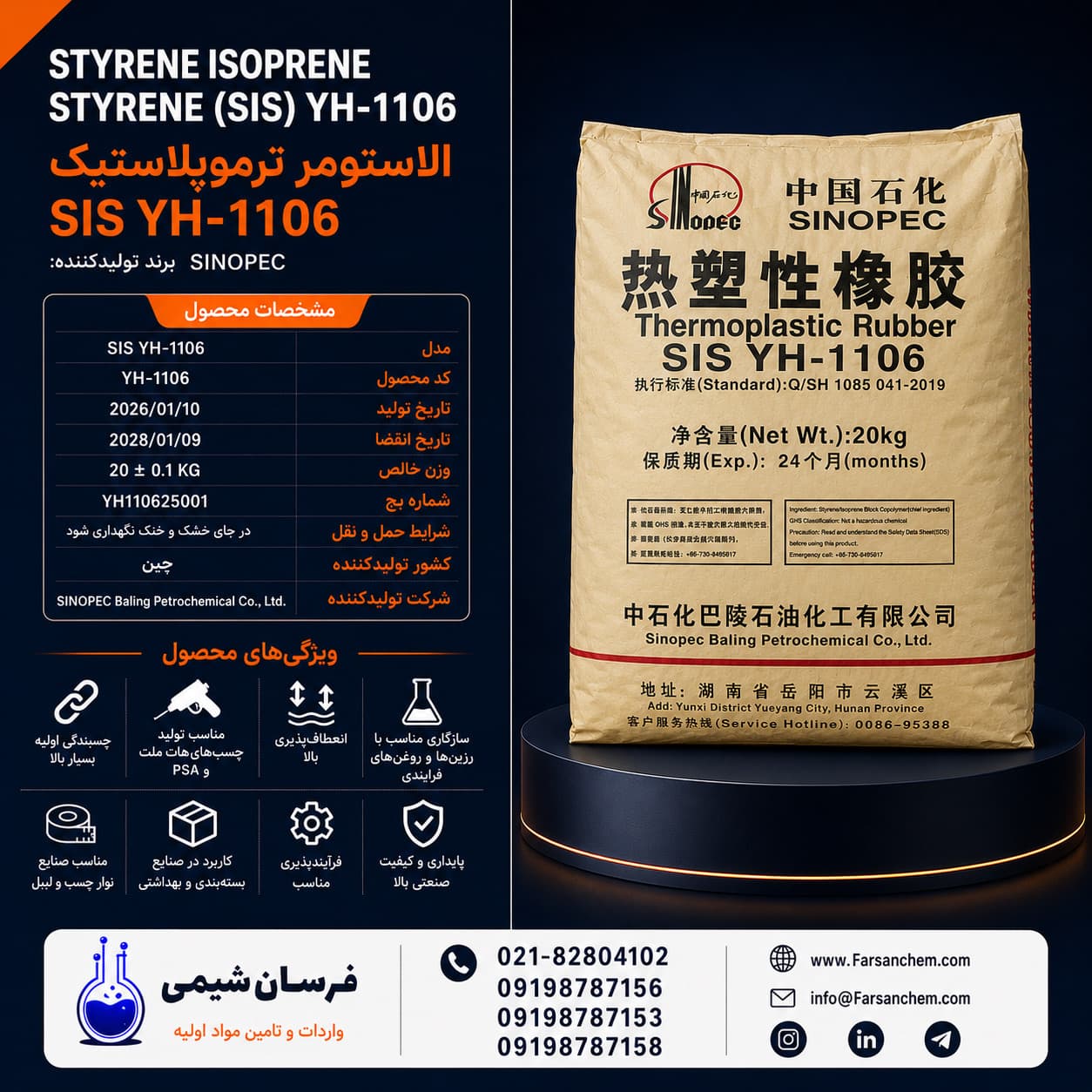 خرید sis - استایرن ایزوپرن استایرن