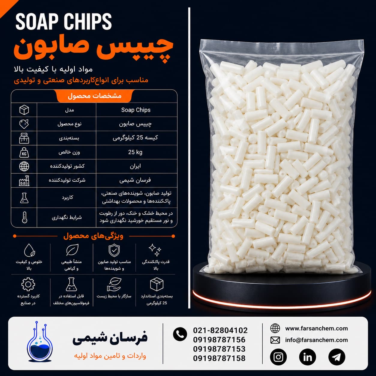 خرید چیپس صابون - کاربرد چیپس صابون