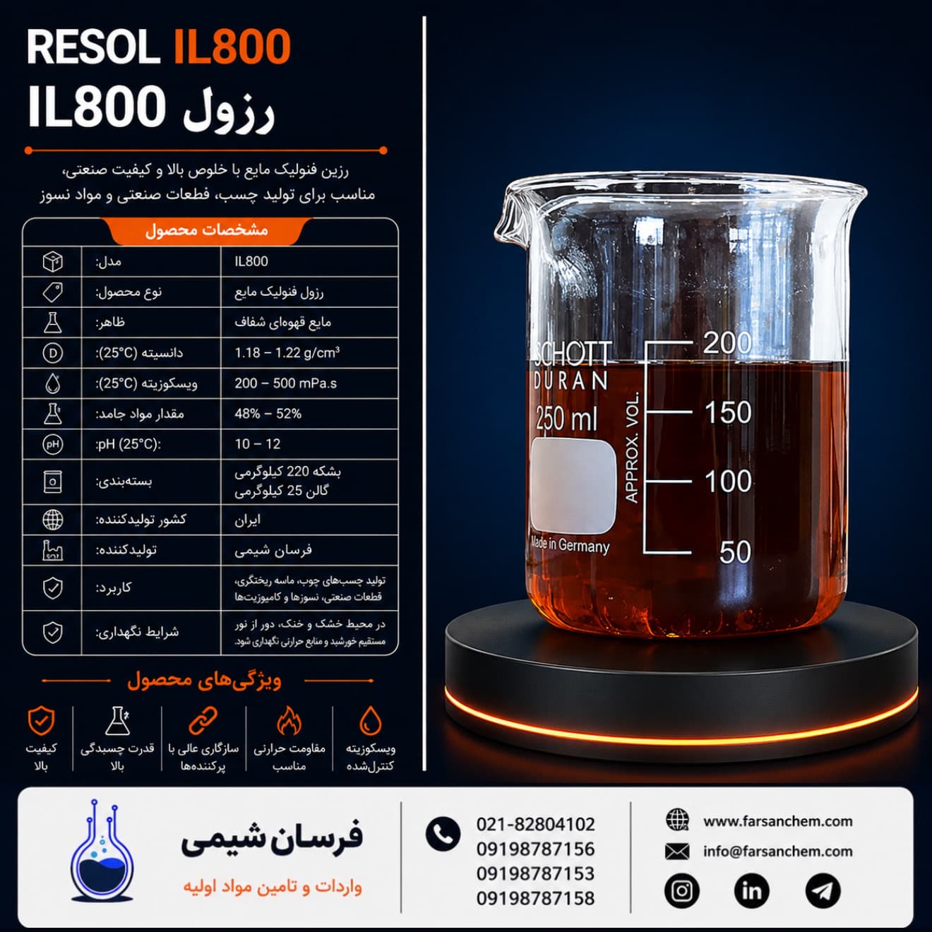 خرید رزین فنولیک رزول IL800